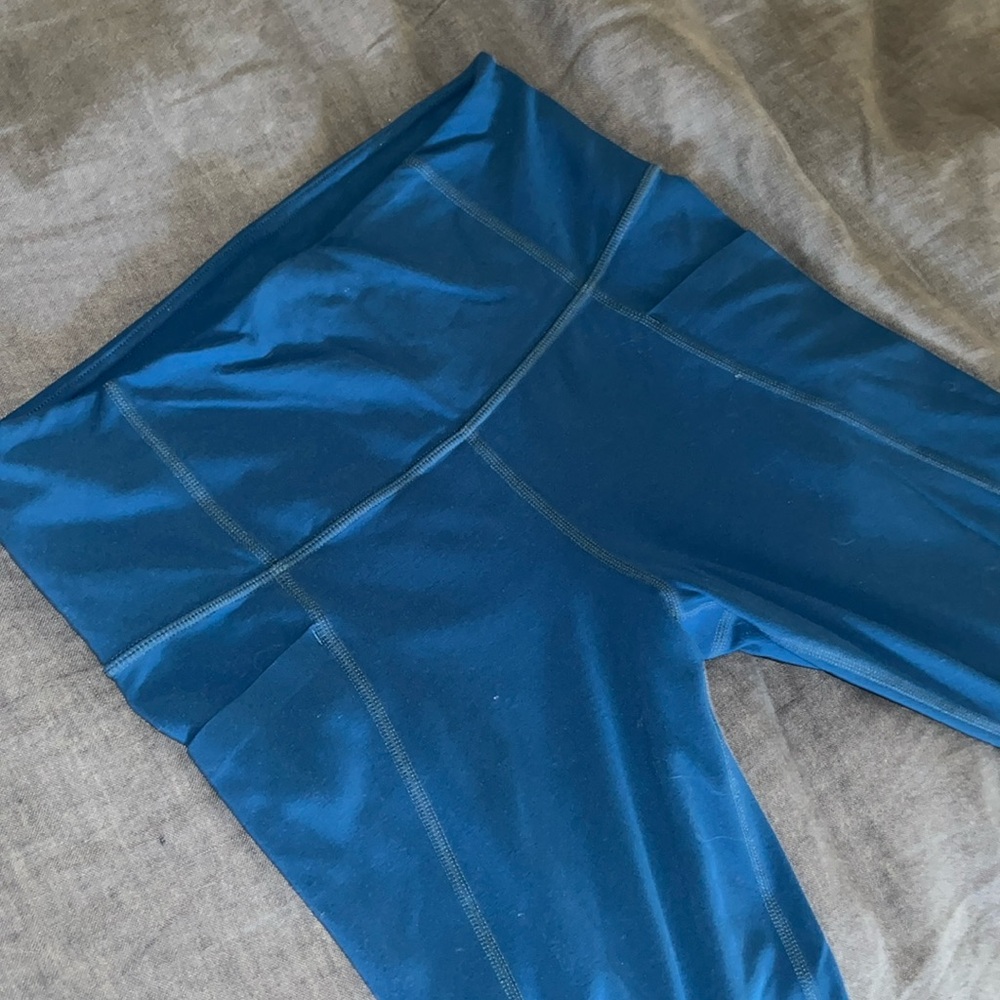 Athleta Stash Pocket Leggings - Small Petite - Teal